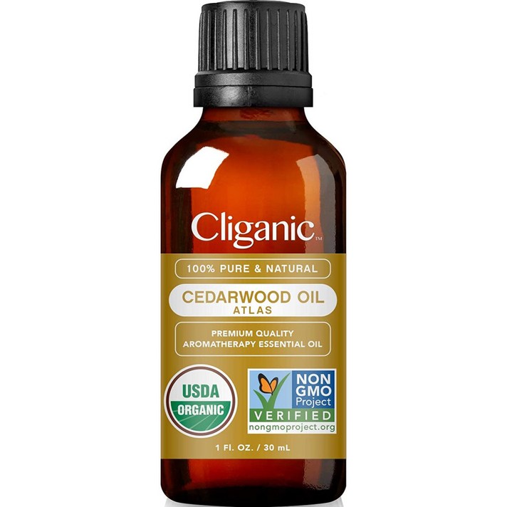Cliganic 피부 모발 관리 테라피용 순수 씨더우드 에센셜 오일 30ml