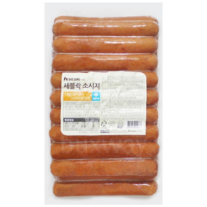 벅스웨이 숯불갈비맛 소세지(세블락) 20개입 소시지, 1kg, 1개