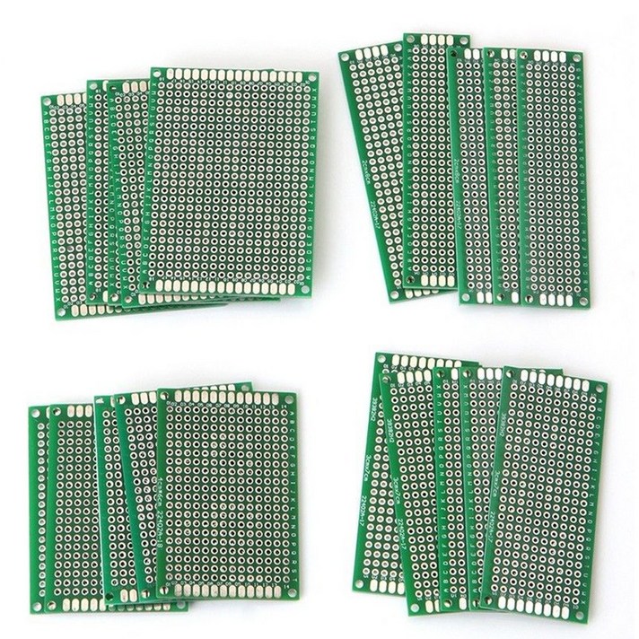 (주)승원전자 PCB 만능 양면기판 모음 양면에폭시 아두이노PCB양면기판 회로판 프로토보드, 6X8 PCB 기판