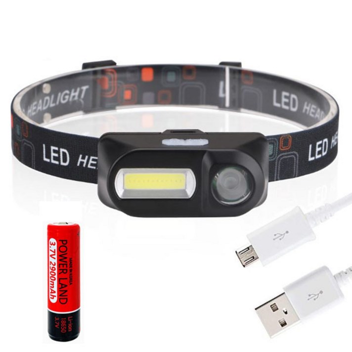 make speed 더블(COB+LED) 충전식 헤드랜턴, 1세트