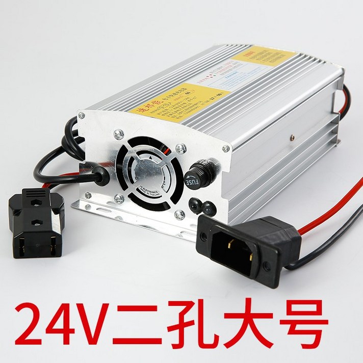 차박 캠핑 낚시 인산철 파워뱅크 주행충전기 차랑용 충전기, [24V] 2 구 대형 플러그