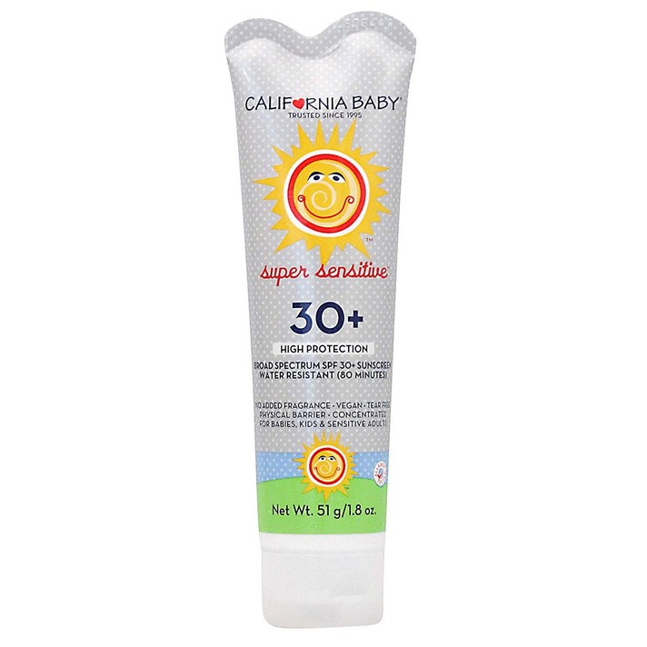 캘리포니아베이비 슈퍼 센서티브 하이 프로텍션 유아 선크림 SPF30+, 51g, 1개