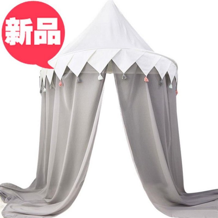 나뭇잎캐노피 사무실 이케아 침대 레이아웃 수 x 사랑 침실 침대 옆 장식 매달려 거즈, J72 분홍색 삼각형 술 흰색 모직 공 그물 원사, 다른