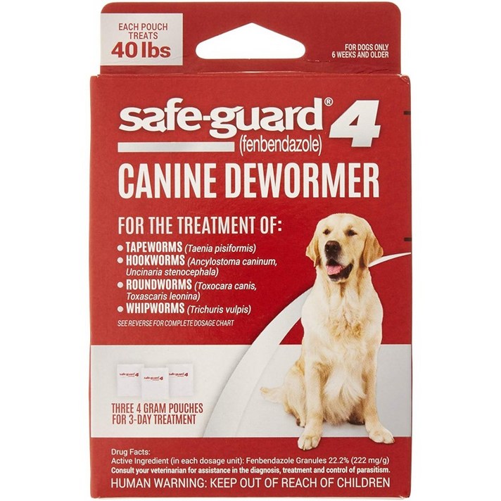 큰 개를위한 8in1 Safe-Guard Canine Dewormer 3 일 처리