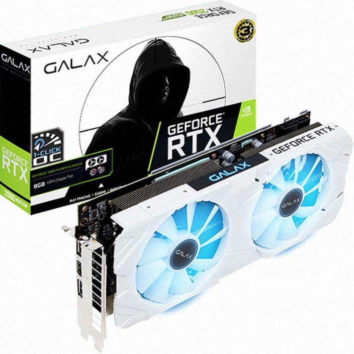 갤럭시 GALAX 지포스 RTX 2060 SUPER EX WHITE OC D6 8GB 그래픽카드, 갤럭시 GALAX 지포스 RTX 2060 SUPER EX WHITE OC D6 8GB