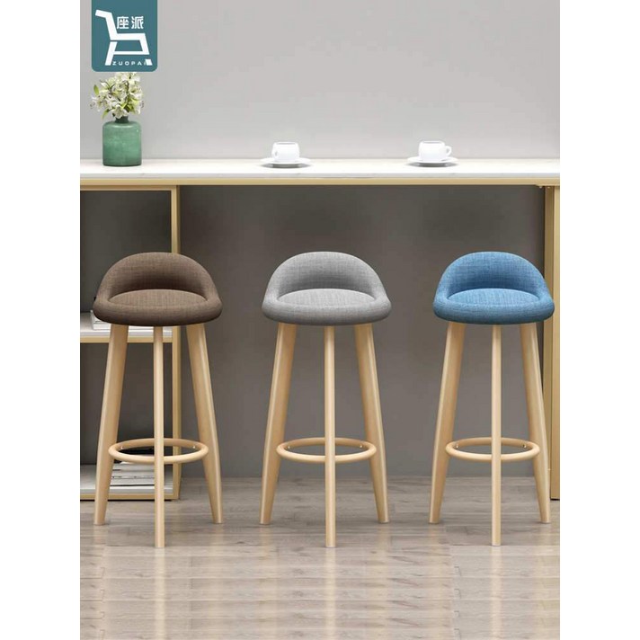 아일랜드식탁의자 .의자 하이체어 공업스타일 높이올리는 높은 사무 뉴타입 옷가게 디저트샵 사진촬영 술집바 바의자, T37-79CM원색 나무무늬