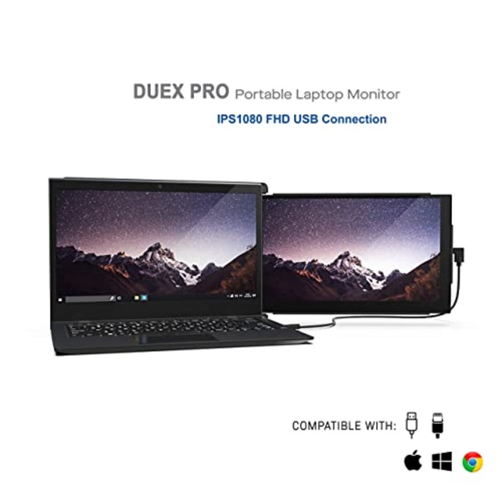 EOM Pro 업그레이드 된 휴대용 모니터 12.5 Full HD IPS 디스플레이 USB A Type-C 전원 듀얼 스크린 모니터 - E0259084GFNMD74, 기본