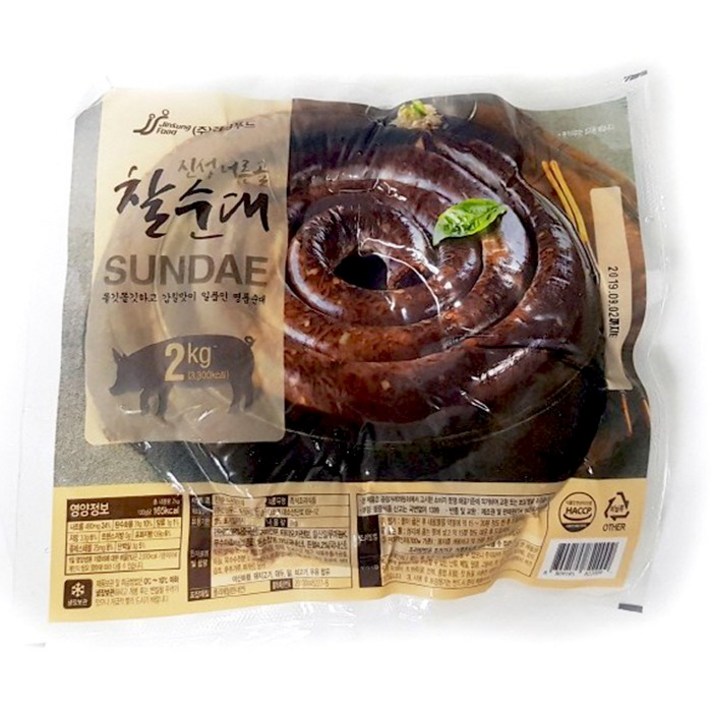 진성 찰순대 2kg, 1팩