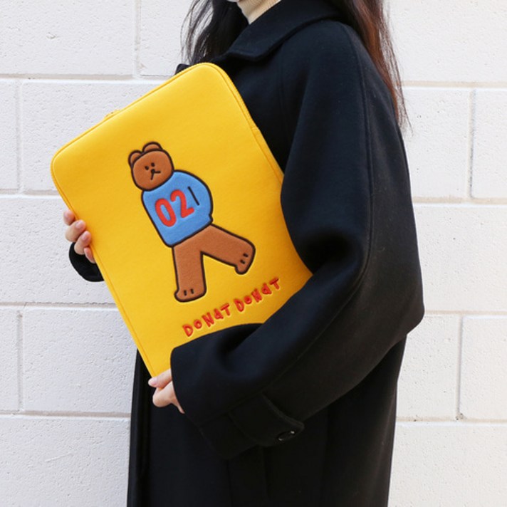 로마네 도낫도낫 13인치 15인치 노트북 파우치 케이스, 도낫베어