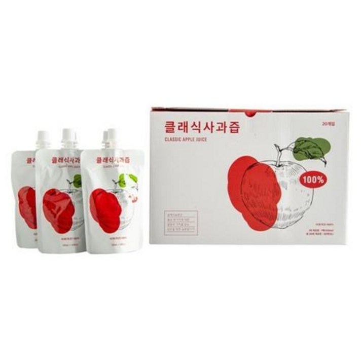 클래식농원 클래식 사과즙, 120ml, 40개