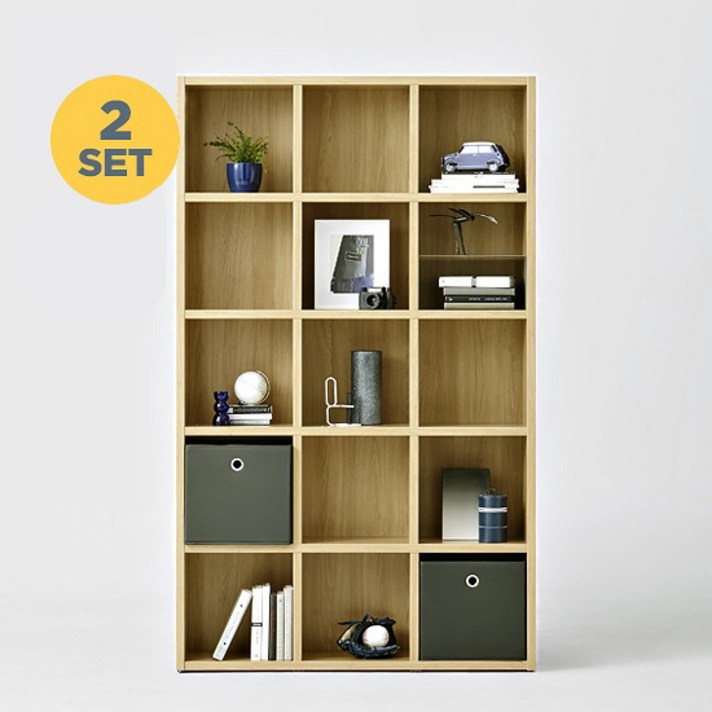 한샘 샘 책장 5단 120cm X 2set 시공(컬러 택1), 색상:메이플(C)