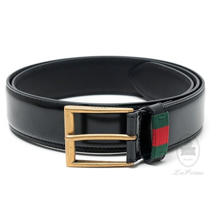 [GUCCI] 구찌 웹 스트라이프 가죽 벨트 495125-DT99T-1060