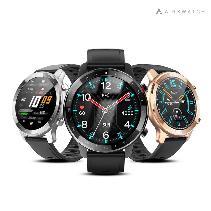 에어엑스워치 스마트워치 스마트밴드 웨어러블 전자시계 AIRXWATCH, 블랙