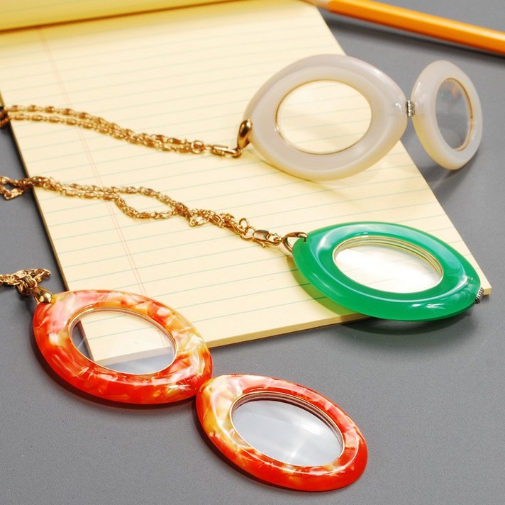 이실리드 프로 X307 목걸이 루페 휴대용 돋보기, 그린 +2.5