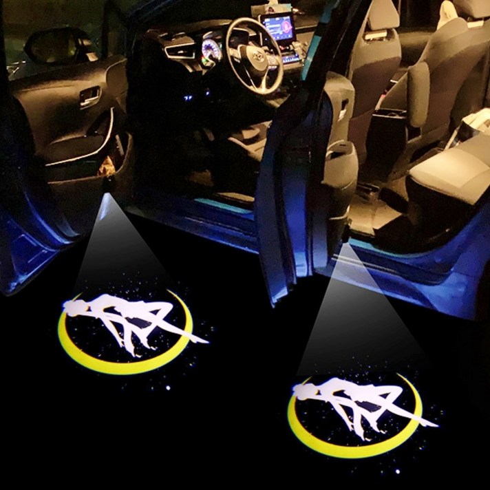 차량용 도어스팟 도어라이트 로고 bmw 벤츠 아우디 쏘렌토 셀토스 투싼 아반떼cn7 용품, (2개 1세트) 1_BMW