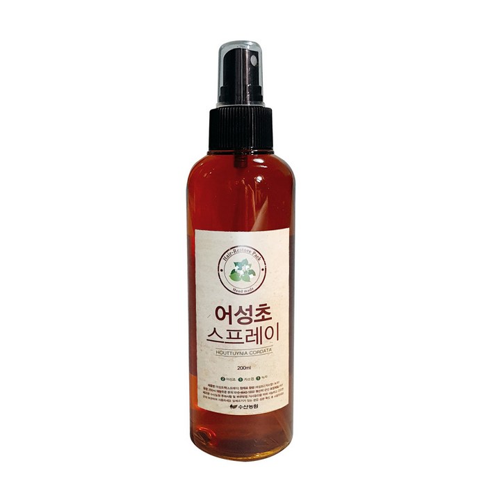 수산농원 어성초 두피팩 스프레이 200ml 80ml 자소엽 녹차, 1개