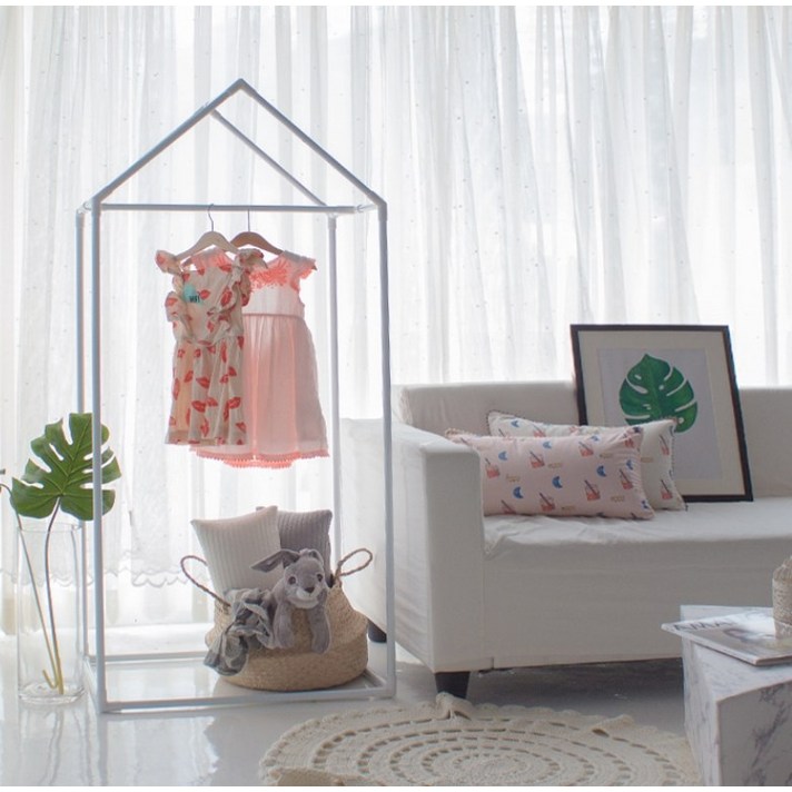 [쁘띠메종] 하우스 키즈옷장 화이트 (L사이즈), 단품