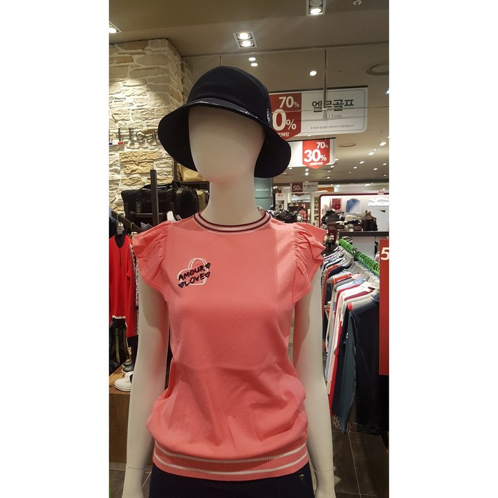 엘르골프 여성골퍼용 완전 이쁜 어깨셔링포인트 조끼 피치!!!!!!!!!!