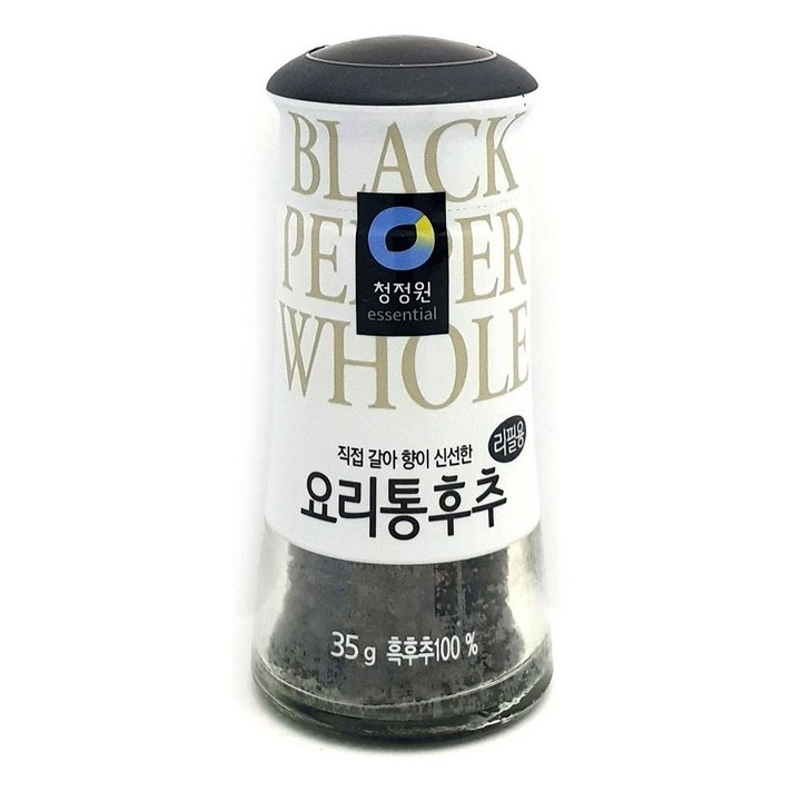 요리 미원 고추장 간장 35g 쌈장 케찹 물엿 식자재 설탕 시즈닝 고추기름 양념 통 와사비 조미료육수 고기 쯔유 김가루 후추 진 치킨스톡 소스 향신료 맛소금 연두 흑 장 리필용 꽃소금 후추 와사비 겨자, SJ 요리통후추35g리필용