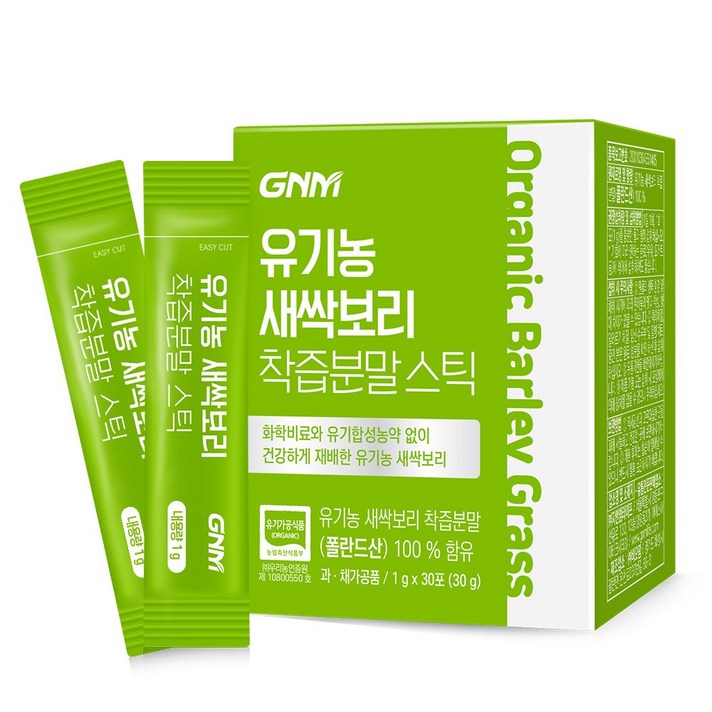 GNM자연의품격 25배 고농축 유기농 새싹보리 착즙 분말 가루 스틱, 30포, 1박스