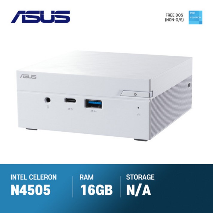 [아수스] ASUS 미니 베어본 PC PN41-BWC039MV (N4505/16GB), 16GB, 없음