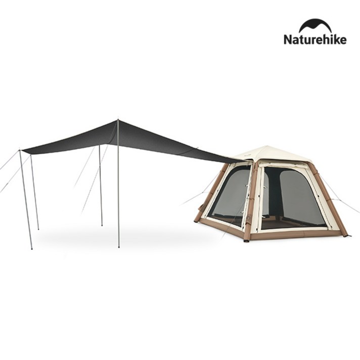 네이처하이크 Pro 앙고 에어텐트펌프내장형, 브라운캐노피타프 포함
