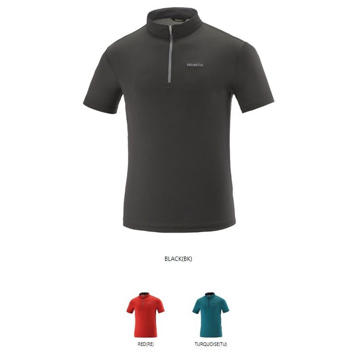 마운티아 이월상품 초특가할인!! 남성 여름 티셔츠 노카라 집업티셔츠 위고티셔츠Y#3 1MQTSM9501