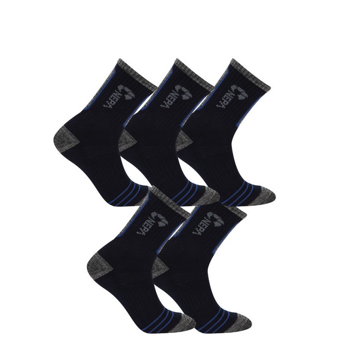 네파 남성용 등산양말 중목 5p, NAVY