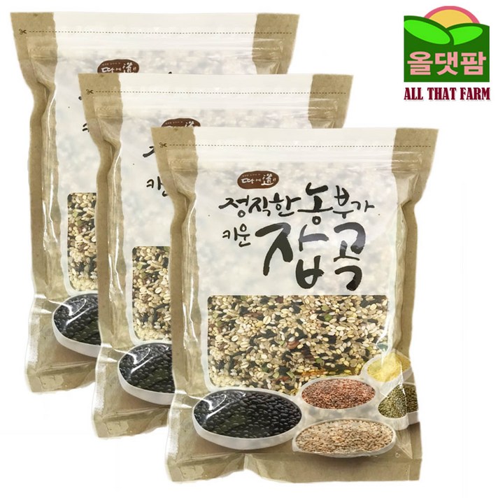 올댓팜 2020년산 국산 100% 15곡 혼합잡곡, 혼합잡곡 3kg, 1개