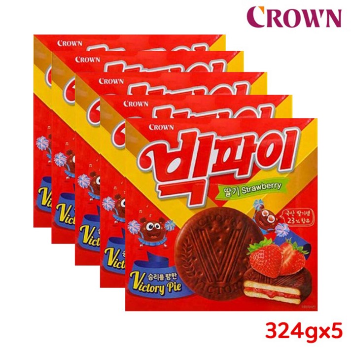 빅파이 딸기 324gx5개 아이간식 사무실간식, 5개, 324g
