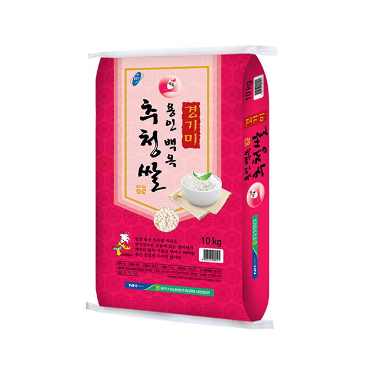 [19년산 햅쌀]용인시농협 용인백옥추청쌀 10kg - 당일도정, 1포