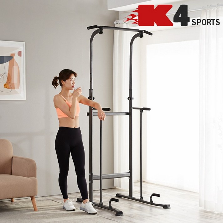 K4스포츠아몸디 K4-352 치닝디핑 턱걸이철봉 실내철봉 전신운동기구, 블랙