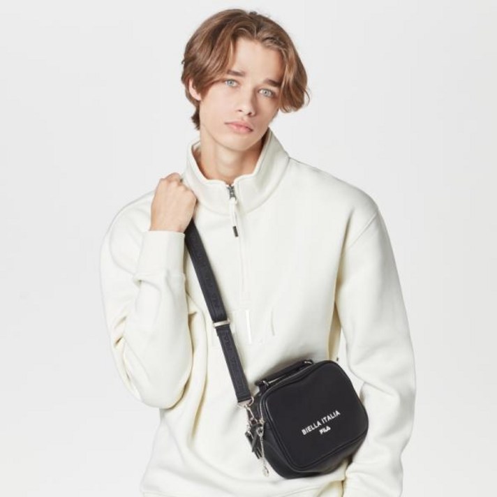 휠라 PU 가로형 스퀘어 토트백 스포츠 토트백/숄더백, 000, BLACK