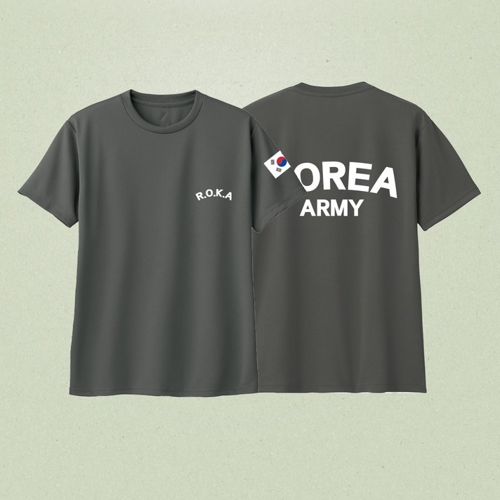 ROKA 로카티 코리아아미 반팔 기능성 티셔츠 빅사이즈 5종 컬러 육군 2P