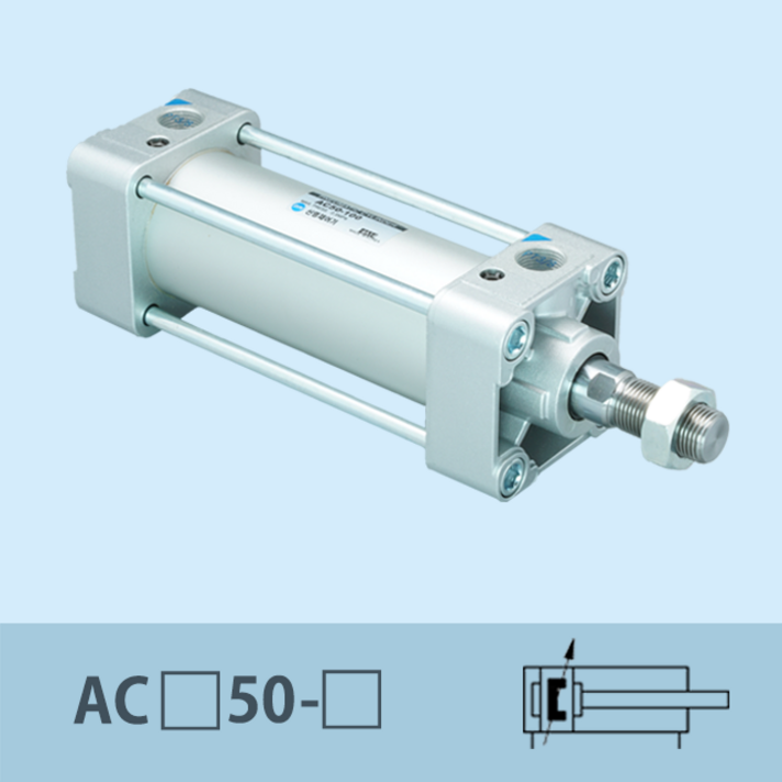신영제어기 공압실린더 AC50 Rc3/8 (복동편로드 에어쿠션타입 중형실린더), 25