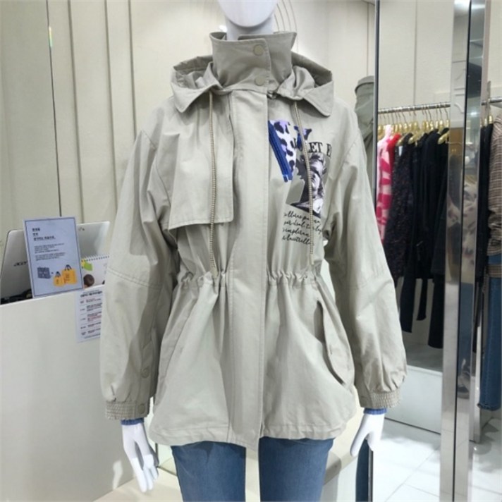 EGOIST NC02 아트웍포인트허리스트링 야상 EM2TZ801