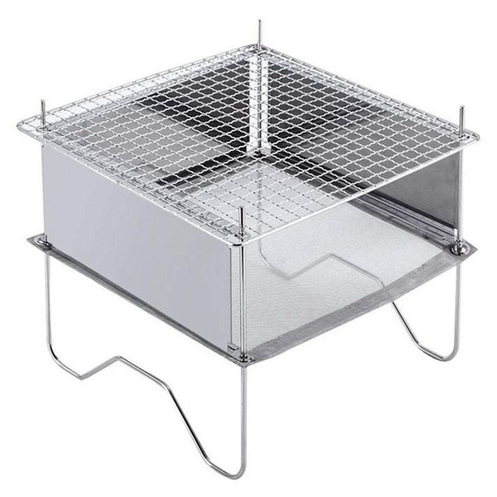 800도씨화로대 야외 캠핑 스토브 스테인레스 스틸 접는 모닥불 바베큐 굽기 장작 스토브