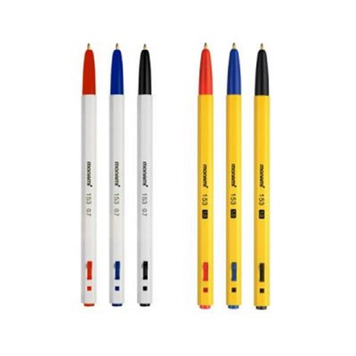 아트박스/펜하우스 153 볼펜 0.7mm/1.0mm흑청적 1타(12개)선택구매, 1.0mm흑색