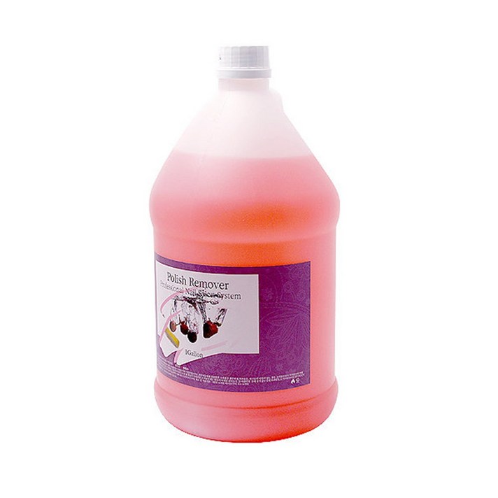 [CAREN] 카렌 일반폴리쉬 리무버 딸기향 (4 000ml) 매니큐어아세톤/아세톤/대용량아세톤/네일샵아세톤/아세톤100/일반폴리쉬리무버/폴리쉬리무버