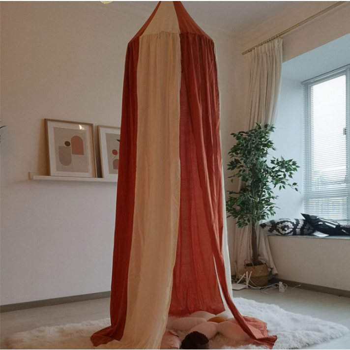 나뭇잎캐노피 사무실 이케아 침대 인 노르딕 코튼 싱글 도어 스티칭 텐트 방 장식, 컬러 매칭 침대 커튼, 다른