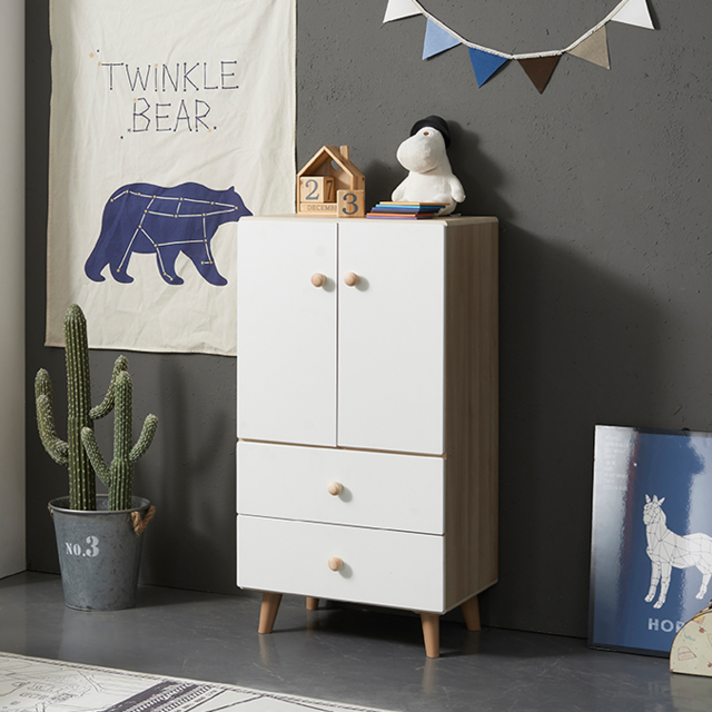 [행운가구] 이안 베이비 옷장 수납 서랍장 아기옷장 베이비옷장, 400 도어 옷장_그레이