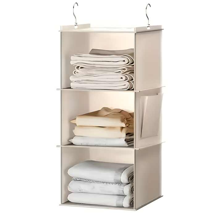 공간절약 옷장 걸이 수납 선반 다층형 의류 정리 보관함