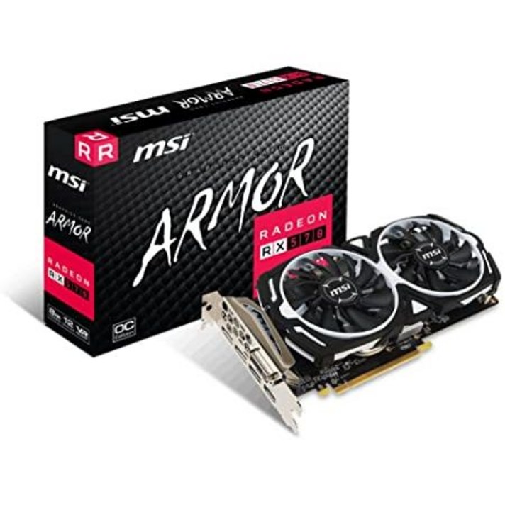 MSI Radeon RX 570 Armor G OC Graphics Card 9999993134663, 상세 설명 참조0