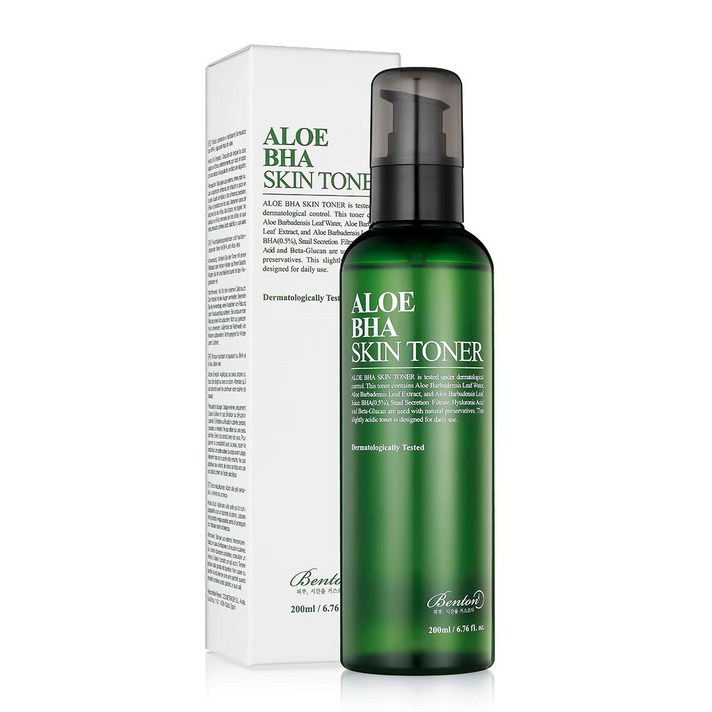 BENTON Aloe BHA Skin Toner 벤튼 알로에 BHA 스킨 토너 미국 화장품 오늘부터어성초 유리스킨 어성초토너 200ml