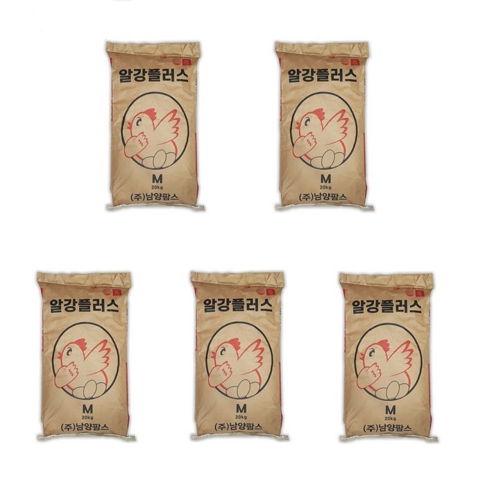 [묶음] 한일 알강플러스20kgx5개 닭사료 닭모이 닭먹이 오골계 청계 산란사료, 20kg, 5개