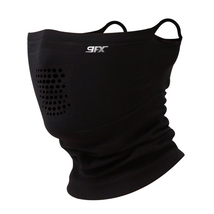 나인에프엑스 피부 자극 없는 쿨링 스포츠 자전거마스크 넥게이터, 블랙
