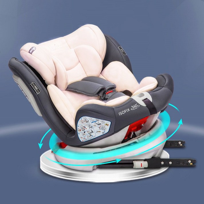 MOLY 키즈 360 회전 공용 ISOFIX 카시트 J2078, 브라운