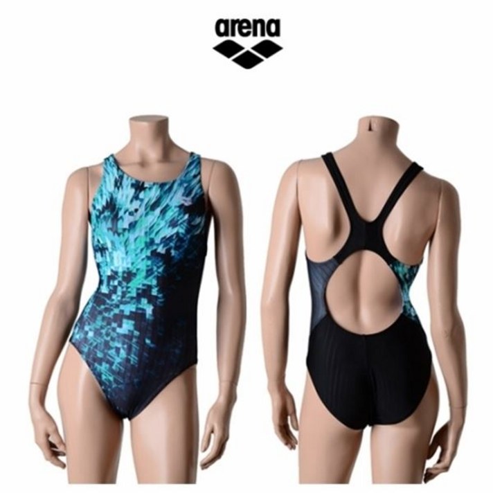 아레나 여성 일반 원피스 수영복 AUFPL07BLU