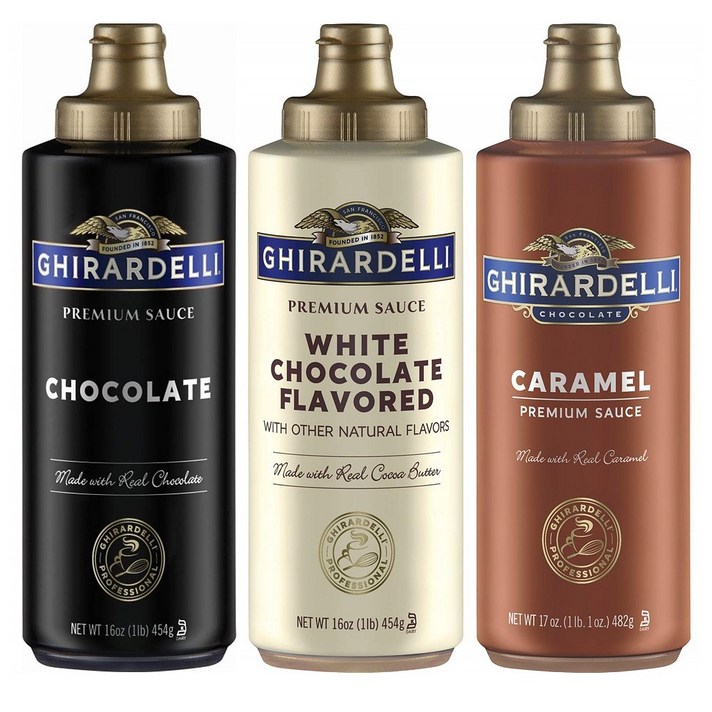 기라델리 카라멜 초코 화이트초코 소스 3종 세트 Ghirardelli Sauce, 1개