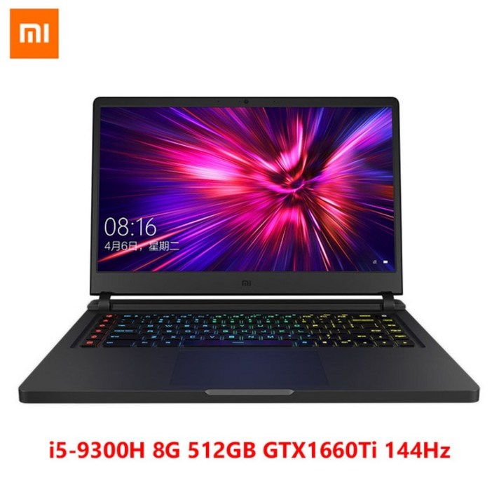 Xiaomi 게이밍 노트북 15.6 인치 Mi 랩탑 Upgrade i5-9300H/i7-9750H NVIDIA 지포스 GTX1660Ti/RTX2060 1TB/512GB PCIe SSD 컴퓨터, i5 8G 512G, One Size